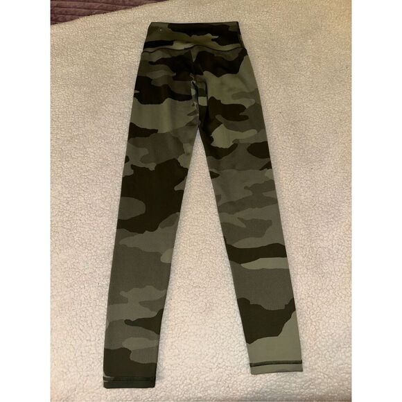 Aerie Women’s High Rise Leggings Green Camo Size Small Long EUC - Picture 7 of 12